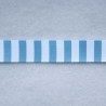 Ruban rayé blanc/ciel