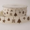Ruban déco de Noël marron