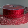 Galon façon toile lurex rouge