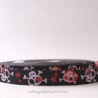 Ruban skulls noir/rouge