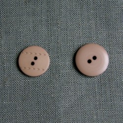 Bouton 15 mm pointillé marron