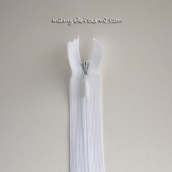 Fermeture Éclair 22 cm blanche