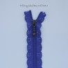 Fermeture Éclair dentelle "fleur" indigo