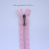 Fermeture Éclair dentelle "fleur" rose clair