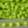 Galon à pompons jaune fluo 